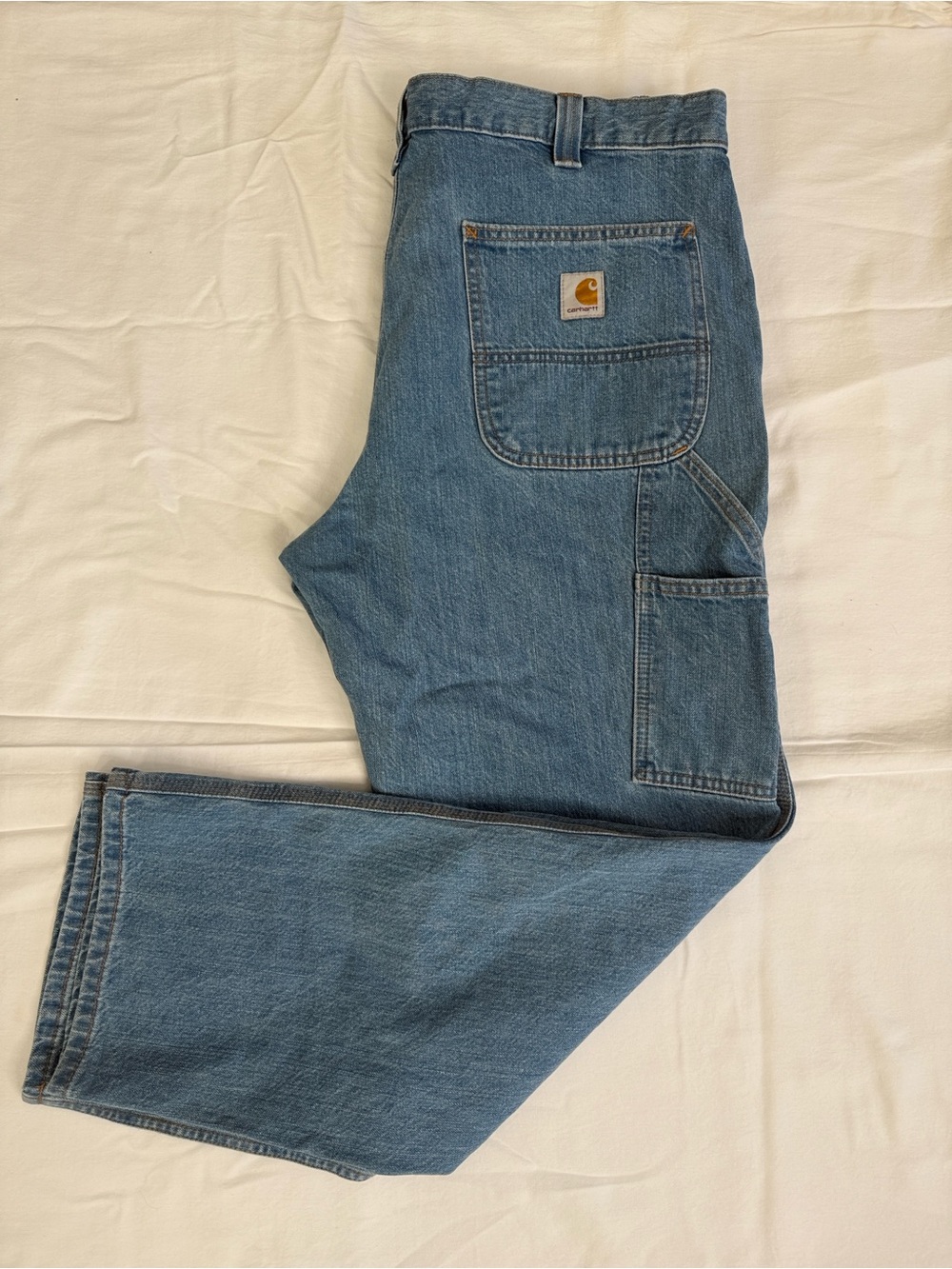 Carhartt Men's Blue Straight-Leg Work Jeans